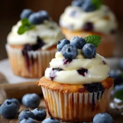 White Chocolate Blueberry Cupcakes