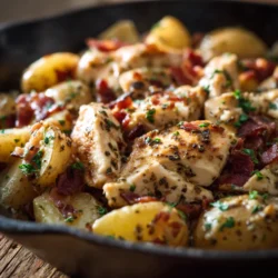 Chicken Bacon Ranch Potato Skillet