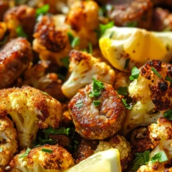 At the heart of this dish lies spicy Italian sausage, known for its rich flavor and juicy texture. This type of sausage is typically seasoned with a blend of spices, including fennel, garlic, and red pepper flakes, contributing to its characteristic heat and savory profile. The sausage not only adds depth to the medley but also infuses the cauliflower with its spicy essence during the cooking process. When selecting your sausage, look for high-quality options that utilize natural casings and authentic Italian herbs, as these will deliver the best flavor and texture.