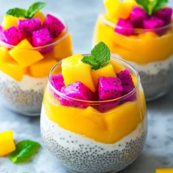 Chia pudding has taken the culinary world by storm, emerging as a beloved healthy dessert option that caters to health enthusiasts and dessert lovers alike. This versatile dish is not only a delightful treat but also a nutrient-dense powerhouse that can easily be tailored to suit diverse tastes. Today, we invite you to explore the Tropical Bliss of Exotic Mango & Dragon Fruit Chia Pudding, a vibrant and refreshing dessert that combines the creamy texture of chia pudding with the exotic flavors of mango and dragon fruit.