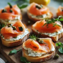 Crostini are not just appetizers; they are small bites of culinary artistry that can transform any gathering into a memorable culinary experience. Their crisp texture topped with a variety of delectable ingredients makes them a favorite among food enthusiasts. The Smoked Salmon Celebration Crostini is a prime example of how a simple dish can pack a punch of flavor and elegance. Imagine a perfectly toasted slice of bread adorned with rich cream cheese, savory smoked salmon, and a sprinkle of fresh herbs. This dish embodies a balance of creamy, savory, and fresh elements, making it an ideal choice for celebrations, parties, or even a simple family gathering.