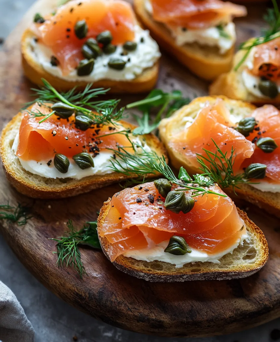 Crostini are not just appetizers; they are small bites of culinary artistry that can transform any gathering into a memorable culinary experience. Their crisp texture topped with a variety of delectable ingredients makes them a favorite among food enthusiasts. The Smoked Salmon Celebration Crostini is a prime example of how a simple dish can pack a punch of flavor and elegance. Imagine a perfectly toasted slice of bread adorned with rich cream cheese, savory smoked salmon, and a sprinkle of fresh herbs. This dish embodies a balance of creamy, savory, and fresh elements, making it an ideal choice for celebrations, parties, or even a simple family gathering.