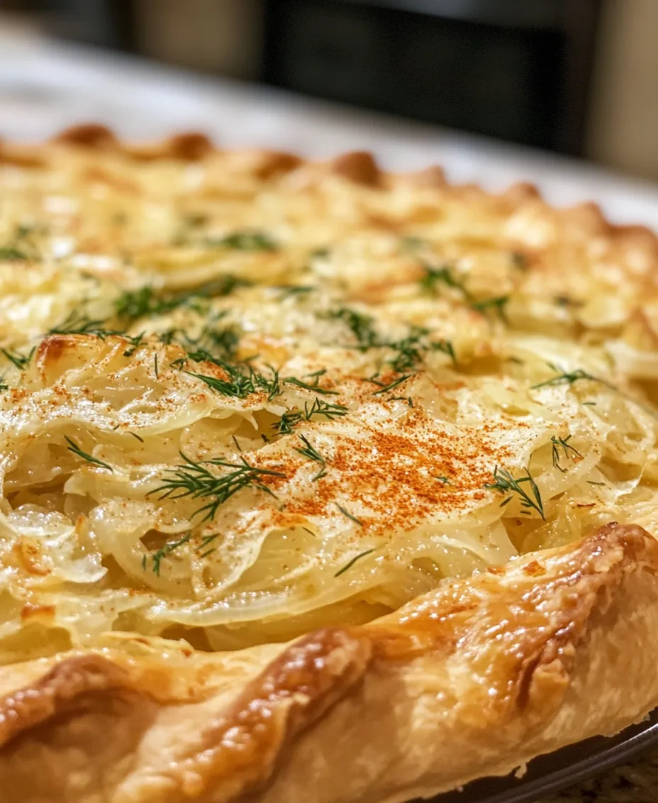 Cabbage, often underestimated in the realm of culinary possibilities, is a versatile ingredient that can be transformed into an array of delicious dishes. This humble vegetable, with its crisp leaves and subtle sweetness, serves as the foundation for many traditional recipes across various cultures. One such dish is the Savory Cabbage Pie with Dill Cream Sauce—a delightful blend of flavors and textures that elevates cabbage to new heights.