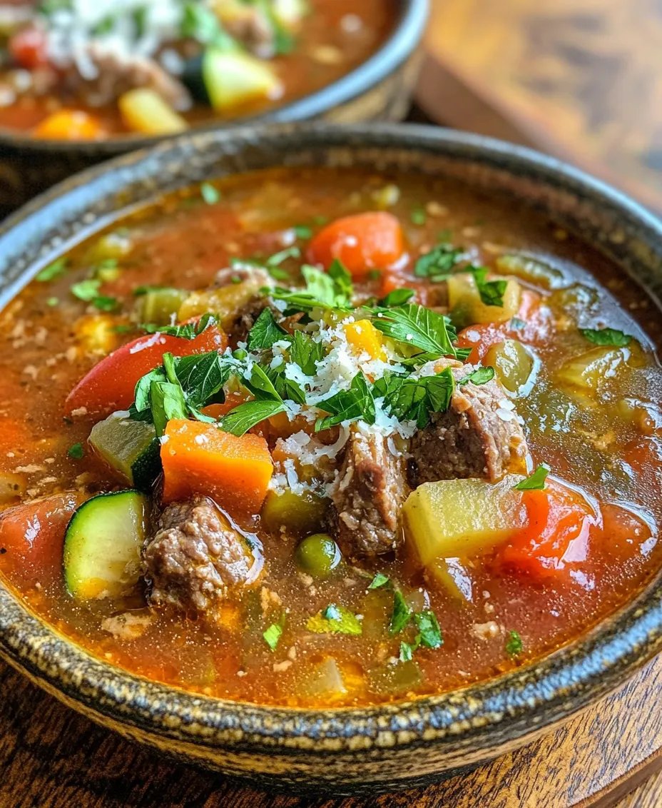 Italian cuisine is renowned for its vibrant flavors and comforting dishes, with soups holding a special place in the hearts of many. Hearty, nutritious, and packed with flavor, Italian soups are perfect for warming up during the colder months. They not only provide comfort but also deliver a wealth of nutrients, making them an excellent choice for families seeking wholesome meals. Among the many delightful offerings of Italian gastronomy, Italian Vegetable Beef Soup stands out as a quintessential dish that combines the richness of beef with a medley of fresh vegetables, resulting in a satisfying and nourishing meal.