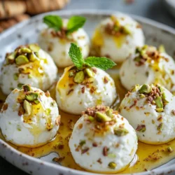 Ricotta cheese has earned a special place in the world of desserts, thanks to its unique creamy texture and subtle flavor profile. This versatile ingredient, often found in Italian cuisine, adds a delightful richness to both sweet and savory dishes. Among the myriad of culinary creations, Ricotta Pistachio Honey Bites stand out as an elegant yet simple treat that can elevate any occasion—from casual gatherings to festive celebrations. The combination of fresh ricotta, crunchy pistachios, and the natural sweetness of honey creates a symphony of flavors that is both indulgent and refreshing.