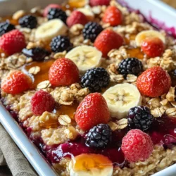 Breakfast is often referred to as the most important meal of the day, and for good reason. It sets the tone for your energy levels, mood, and overall productivity. One delightful and nutritious option to consider is our Nutty Bliss Peanut Butter and Jelly Baked Oatmeal. This recipe is a creative twist on the classic peanut butter and jelly sandwich, transforming it into a warm, comforting baked oatmeal that is both satisfying and packed with essential nutrients.