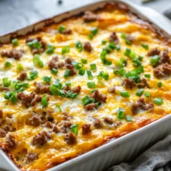 If you’re on the hunt for a breakfast or brunch recipe that’s both comforting and satisfying, look no further than Cheesy Sausage, Egg & Hashbrown Delight. This dish combines a medley of flavors and textures, making it a beloved choice for families and friends gathering around the table. Whether you’re preparing for a leisurely Sunday morning or meal prepping for the week ahead, this delightful casserole is sure to impress.