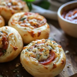 Welcome to a culinary adventure that promises to tantalize your taste buds: the Pepperoni Paradise Rolls. This delightful dish combines the irresistible flavors of pepperoni and gooey mozzarella cheese, all wrapped in a warm, soft dough that beckons to be devoured. Whether you're hosting a game day gathering, throwing a casual party, or simply in need of a savory snack, these rolls are the epitome of comfort food. They serve not only as a satisfying treat but also as a versatile dish that can adapt to various occasions, making them a favorite among many.