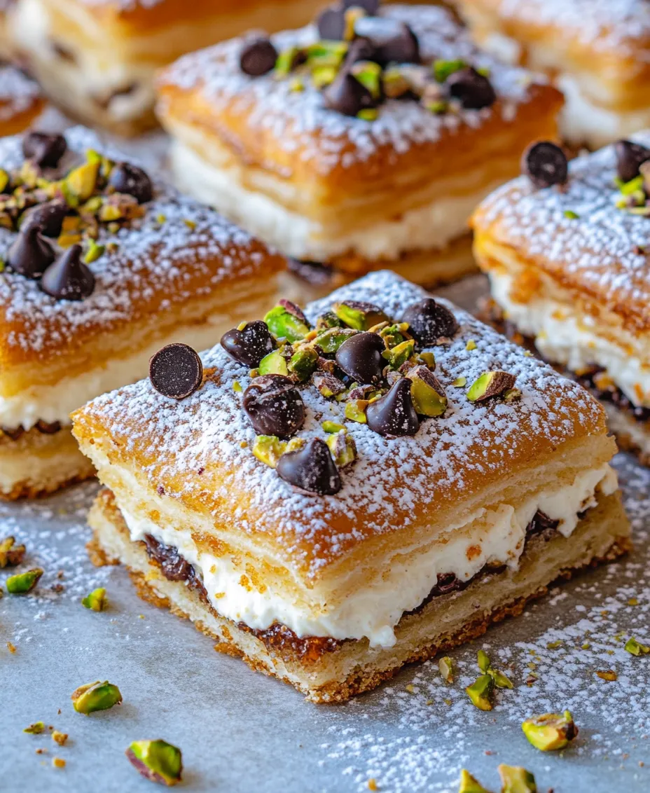 Cannoli, a beloved traditional Italian dessert, has captured the hearts (and taste buds) of dessert lovers around the globe. Originating from Sicily, this delectable treat is characterized by its crispy pastry shell filled with a sweet, creamy filling, often made from ricotta cheese. As the culinary landscape evolves, so do our favorite desserts. Enter cannoli squares—a contemporary twist on the classic recipe that simplifies preparation while maintaining the delightful flavors we cherish.