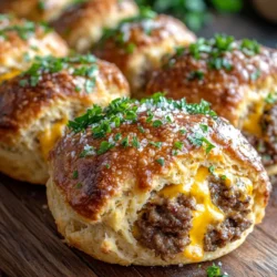 If you're searching for a deliciously satisfying snack or appetizer that can steal the show at any gathering, look no further than Garlic Parmesan Cheeseburger Bombs. These mouthwatering creations encapsulate the comforting flavors of a cheeseburger wrapped in a soft, pillowy dough, making them an irresistible treat for both casual eaters and gourmet food lovers alike. Imagine biting into a warm, golden-brown biscuit bursting with savory ground beef, melty cheese, and a hint of garlic that will leave you reaching for more.