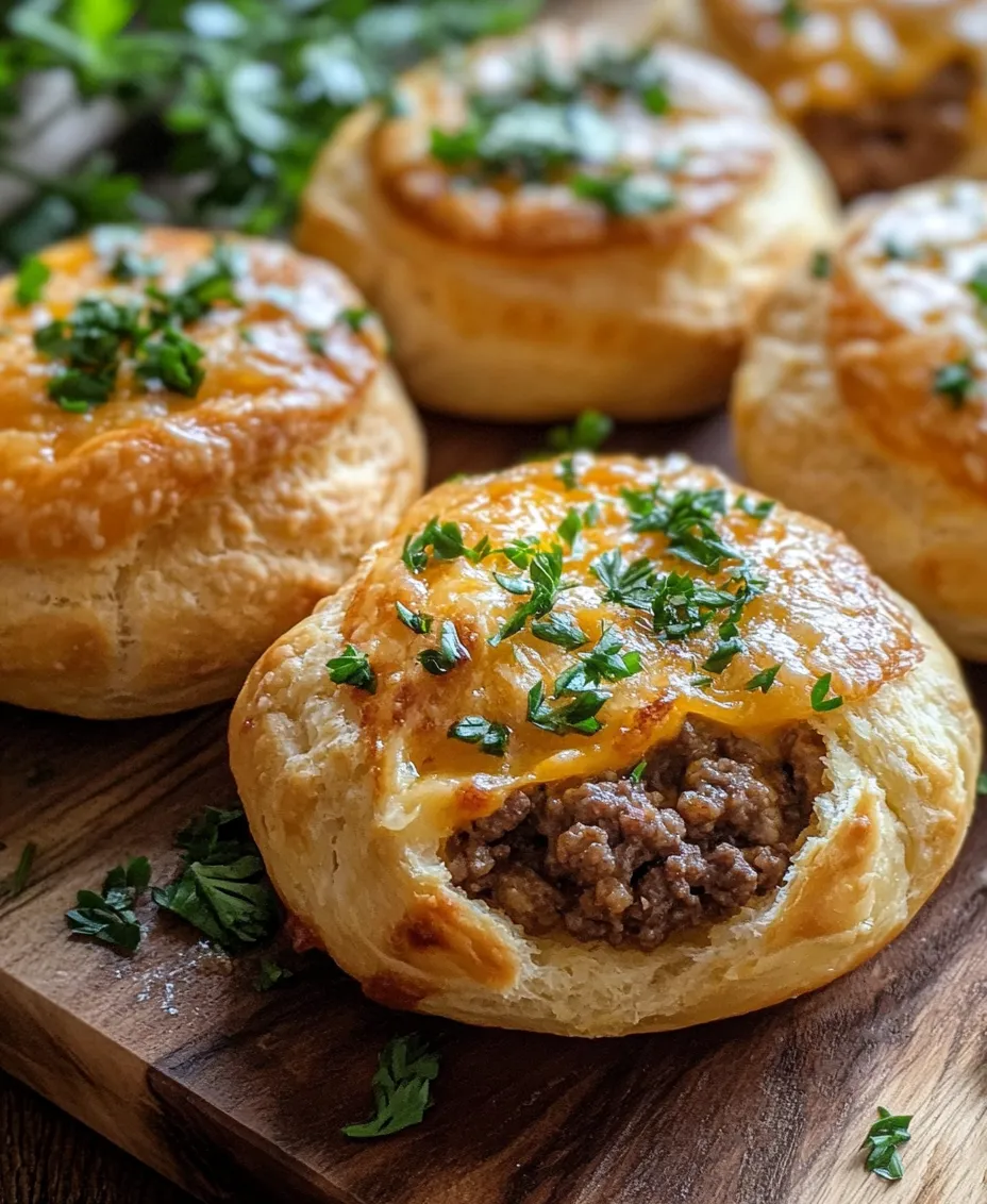 If you're searching for a deliciously satisfying snack or appetizer that can steal the show at any gathering, look no further than Garlic Parmesan Cheeseburger Bombs. These mouthwatering creations encapsulate the comforting flavors of a cheeseburger wrapped in a soft, pillowy dough, making them an irresistible treat for both casual eaters and gourmet food lovers alike. Imagine biting into a warm, golden-brown biscuit bursting with savory ground beef, melty cheese, and a hint of garlic that will leave you reaching for more.