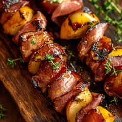 Grilled apples with prosciutto and honey is a culinary delight that beautifully marries sweet and savory flavors, creating a dish that is as versatile as it is delicious. The combination of juicy, caramelized apples, the rich and salty notes of prosciutto, and the natural sweetness of honey results in a flavor profile that is both exciting and comforting. Whether served as a sophisticated appetizer, a unique side dish, or a surprising dessert, this recipe is sure to impress your guests and elevate your dining experience.