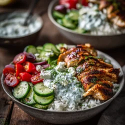 Greek Chicken Bowls with Tzatziki