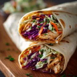 BBQ Chicken Slaw Wraps