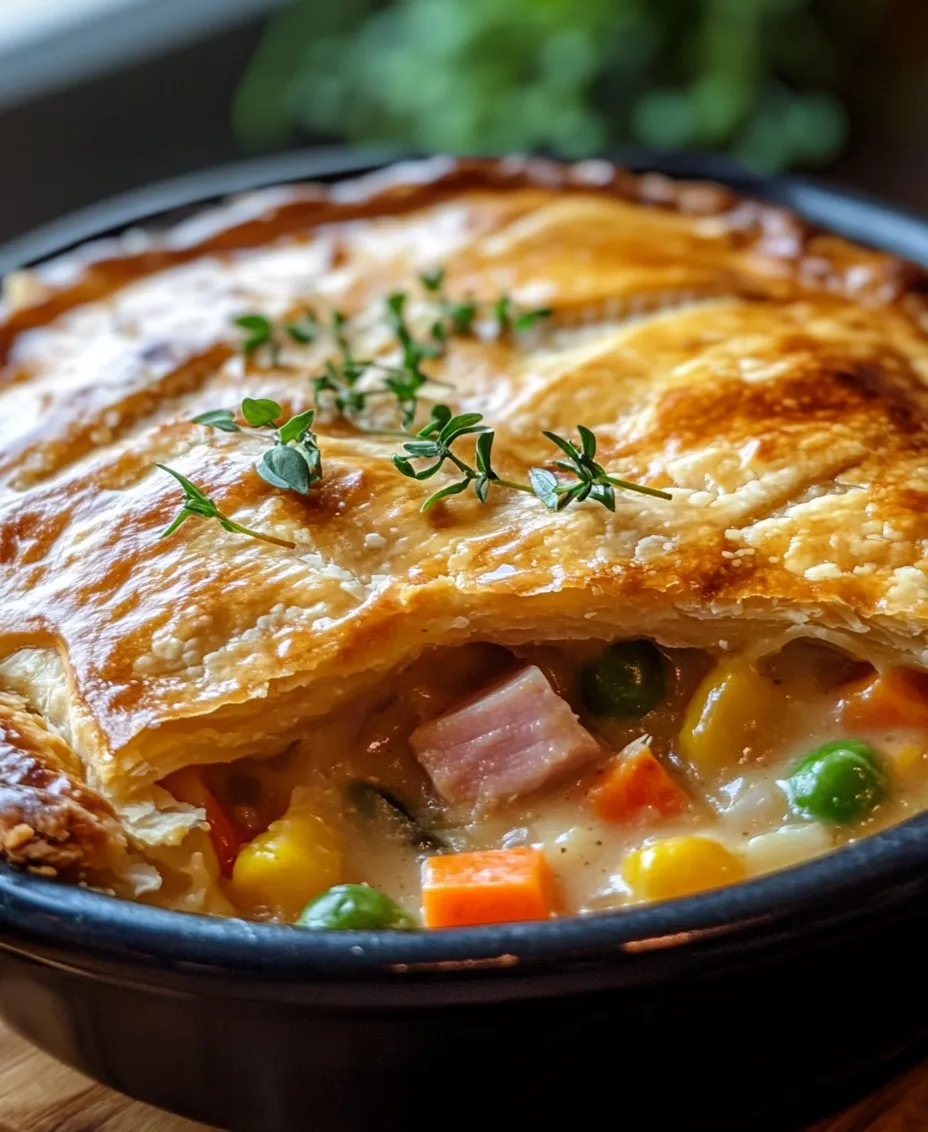 Pot pie is the quintessential comfort food, a warm and hearty dish that has been cherished for generations. Its flaky crust envelops a rich filling, making it a go-to meal for families seeking solace in a bowl. While classic pot pie recipes typically feature chicken or turkey, this savory leftover ham pot pie offers a delightful twist, showcasing the versatility of ham in a comforting format. Utilizing leftover ham not only transforms this classic dish into something new and exciting but also helps reduce food waste, making it a sustainable choice for the environmentally conscious cook.