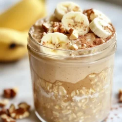 Mornings can often feel rushed, leaving many of us scrambling to find a nutritious breakfast that can both energize and satisfy. Enter High Protein Peanut Butter Banana Overnight Oats—a delicious and convenient solution for those busy days. This recipe seamlessly combines the creamy richness of peanut butter with the natural sweetness of ripe bananas and the hearty goodness of rolled oats. Not only does this breakfast option pack a protein punch, but it also provides lasting energy to fuel your day ahead.