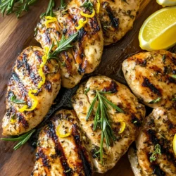 Grilled chicken is a timeless classic that resonates with home cooks and culinary enthusiasts alike. Its versatility allows it to be a centerpiece for various meals, whether it’s a casual family dinner, a backyard barbecue, or a sophisticated gathering. One of the most delightful variations of this staple dish is the Zesty Lemon Herb Grilled Chicken. This recipe showcases the vibrant flavors of fresh lemon and aromatic herbs, transforming the ordinary into the extraordinary.