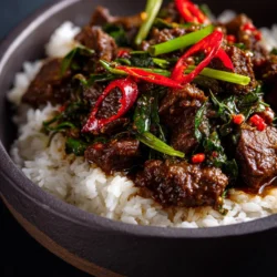 ** Savory Crockpot Thai Basil Beef**