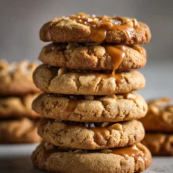 Chewy Salted Caramel Peanut Butter Cookies