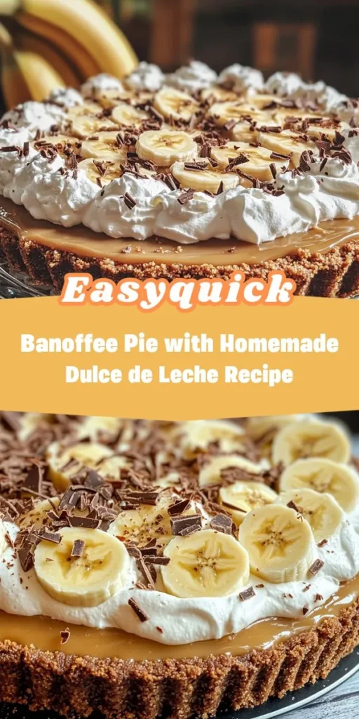 Discover the ultimate no-bake dessert for chocolate lovers with this easy Banoffee Pie recipe. Combining rich dulce de leche, fresh bananas, and a fluffy whipped cream topping, this decadent treat is perfect for any occasion. Try it today and elevate your dessert game with afterkas delicious twist! NoBakeDessert BanoffeePie ChocolateLovers EasyDesserts HealthyIndulgence HomemadeTreats DessertLovers