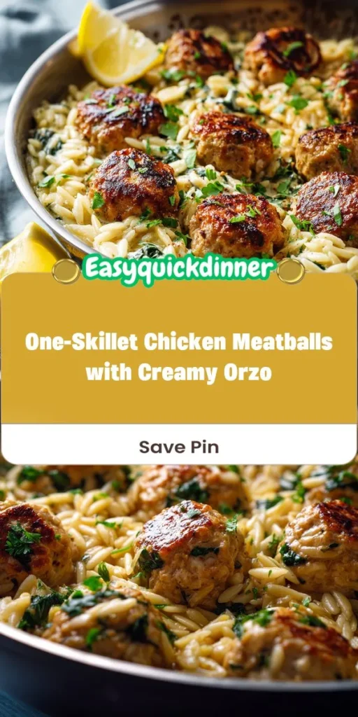 Cozy up this season with a comforting One-Skillet Chicken Meatballs with Creamy Orzo! This dish is perfect for chilly evenings, offering tender meatballs and creamy orzo in just 45 minutes. Elevate your family dinner with this simpleeats recipe that’s sure to please! ComfortFood WeeknightDinner OneSkilletMeal EasyRecipes FamilyFavorites