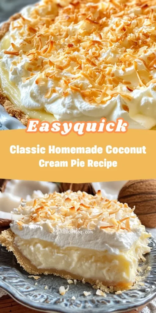 Looking for a simple pie recipe that’s sure to impress? Try this classic homemade coconut cream pie, bursting with fresh flavors and topped with creamy whipped goodness. If you’re craving something quick, check out a delicious quick brownie recipe for the perfect dessert duo. Explore more at therecipes! CoconutCreamPie HomemadeDesserts SimpleRecipes QuickBrownies BakingAtHome DessertIdeas FamilyFavorites