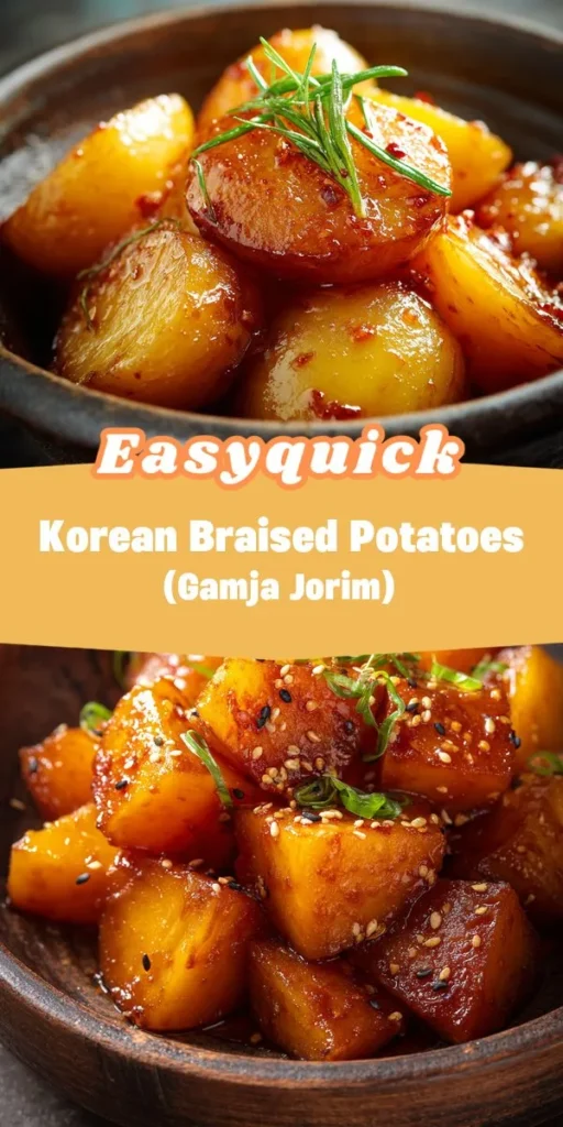 Experience the delightful harmony of flavors in every bite of Korean Braised Potatoes, or Gamja Jorim. This dish marries sweet and savory notes, making it a comforting side or a satisfying main. Perfect for any meal, these simpleeats are a must-try for anyone who loves cozy, heartwarming dishes. KoreanCuisine ComfortFood BraisedPotatoes SimpleEats DeliciousRecipes HomeCooking Foodie