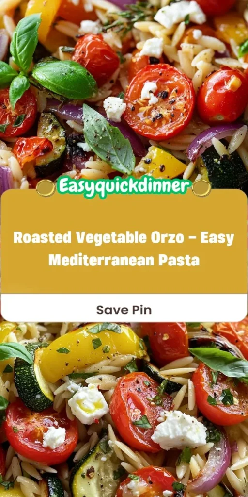 Elevate your lunch game with this vibrant one-pan Roasted Vegetable Orzo! This vegetarian lunch option bursts with flavor from roasted veggies, creamy feta, and fresh herbs, making it a wholesome and satisfying meal. Perfect for meal prep or a quick weeknight dinner, this dish will leave you feeling nourished and inspired. Afterka, it&rsquo;s a delightful taste of the Mediterranean! OnePanLunch VegetarianLunch RoastedVegetableOrzo MediterraneanCuisine HealthyEating MealPrep FlavorfulMeals