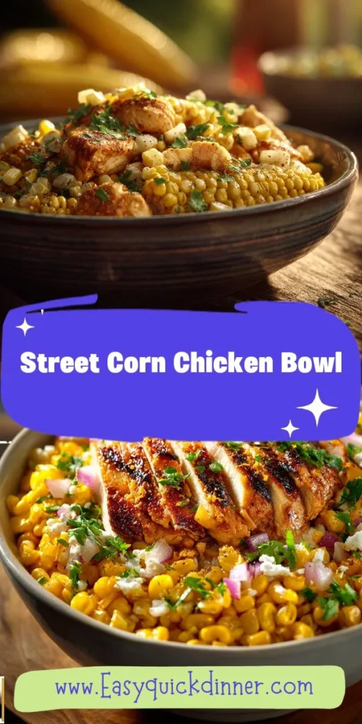 Sweeten up your meal prep with this vibrant Street Corn Chicken Bowl, featuring charred corn and zesty lime dressing for that perfect balance of flavors. Simpleeats brings you a nutritious dish packed with protein and healthy fats, ideal for lunch or dinner. Elevate your dining experience with this colorful bowl that’s not only delicious but a feast for the eyes! HealthyEating MealPrep StreetFood Nutrition SimpleEats FlavorfulBowl WholesomeRecipes