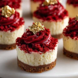 Welcome to my kitchen, where today we're whipping up a delightful treat that combines two beloved desserts into one irresistible bite-sized delight - Red Velvet Cheesecake Bites! These little gems are perfect for satisfying your sweet tooth cravings or impressing guests at your next gathering. With a moist red velvet cake base and a creamy cheesecake topping, these bites are sure to become a new favorite in your dessert repertoire. Let's dive into the recipe!