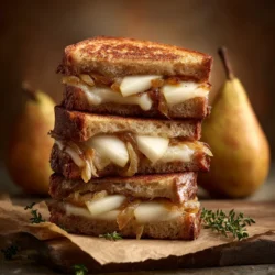 Welcome to a delicious twist on a classic favorite Pear & Apple Grilled Cheese with Caramelized Onions! This gourmet grilled cheese will elevate your sandwich game to a whole new level. The combination of sweet pears, crisp apples, savory cheese, and perfectly caramelized onions between two slices of golden, buttery bread is a flavor explosion you won't want to miss.