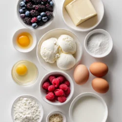 Ingredients for Cool & Creamy No-Bake Ice Cream Pie