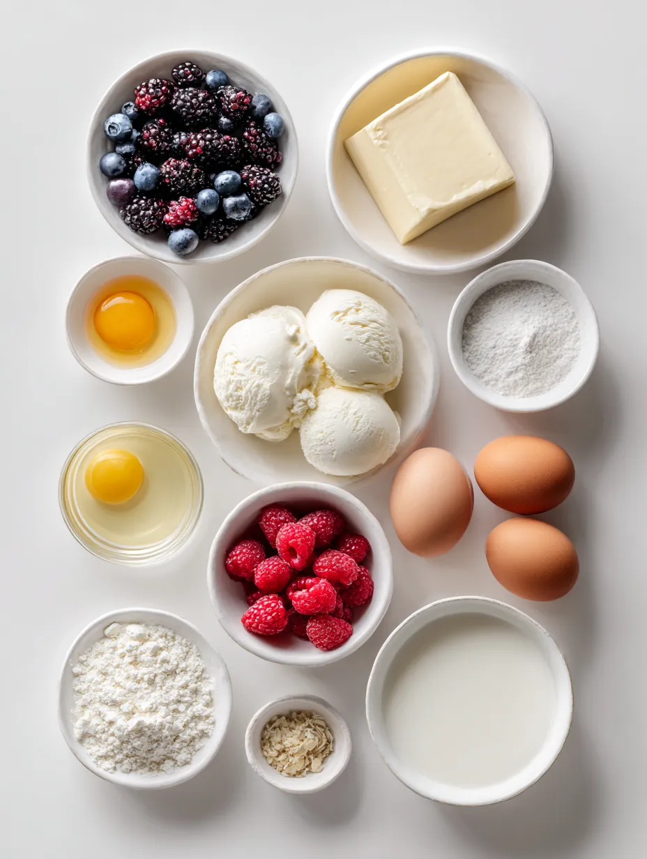 Ingredients for Cool & Creamy No-Bake Ice Cream Pie