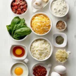 Ingredients for Giant Double Cheeseburger Pizza