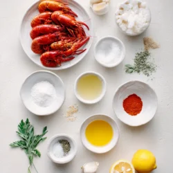 Ingredients for Crawfish Beignets with Cajun Sauce