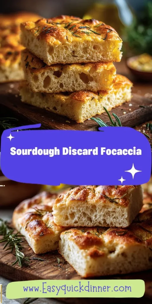 Explore the art of using sourdough discard with this nutritious focaccia recipe. Not only does it minimize waste, but it also provides a wholesome base to enjoy various toppings. Pair it with refreshi