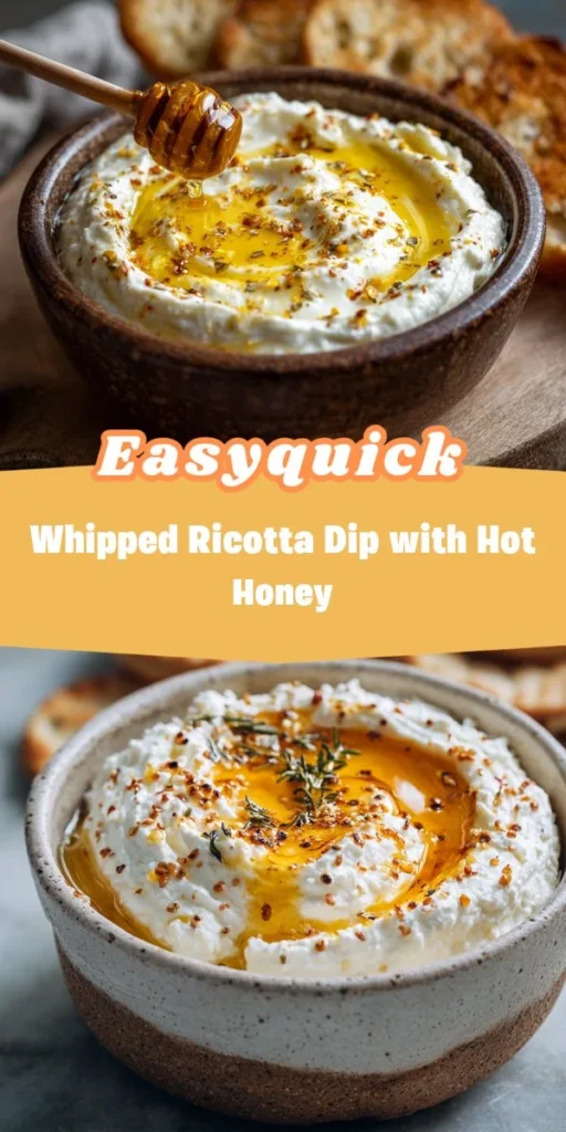 Looking for quick & easy party drink recipes that impress? Try this whipped ricotta dip drizzled with hot honey for a refreshing twist at your next gathering! Perfect with fresh veggies and crostini,