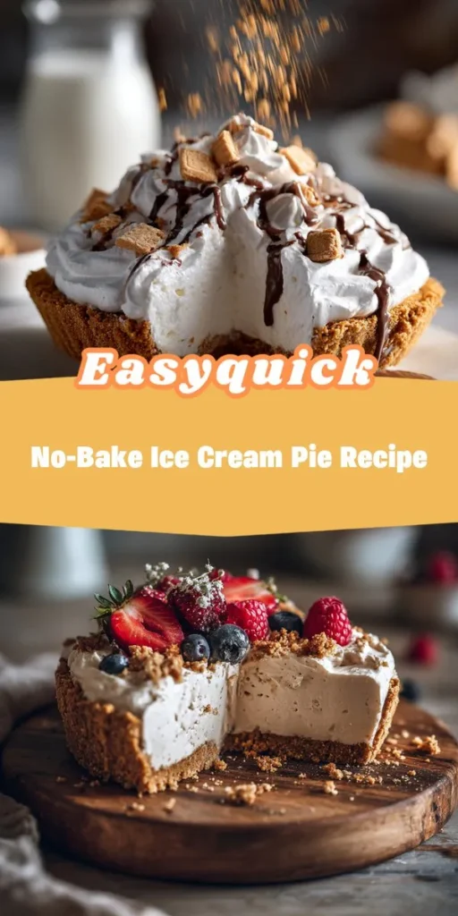 Dive into a world of delightful flavors with this cool and creamy no-bake ice cream pie! Perfect for those moments when you crave something sweet, this 30-minute dessert combines a rich cocoa crust with your favorite ice cream and a luscious whipped cream layer. Transform your gatherings into sweet treat ideas that everyone will love, courtesy of epiceats! DessertRecipes NoBakeDessert IceCreamPie SweetTreatIdeas QuickDesserts ChocolateLovers RecipeInspo