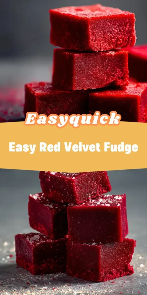 This Easy Red Velvet Fudge Delight is a true chocolate lovers dessert that beautifully marries the rich, velvety taste of red velvet with creamy white chocolate. Perfect for those cozy nights, this fr
