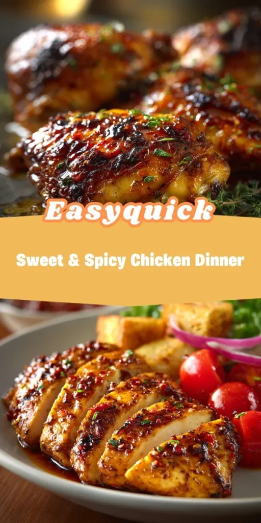 Looking for easy dinner recipes that spice up your weeknight meals? This Sweet & Spicy Chicken Delight is perfect for a cozy evening at home, combining honey and Sriracha for a sweet and fiery kick. Whip it up with fresh veggies for a colorful, satisfying dish that will keep your dinner routine exciting—thanks to epiceats! EasyDinnerRecipes WeeknightMeals ChickenRecipes SpicyFood HealthyEating QuickMeals DinnerInspiration