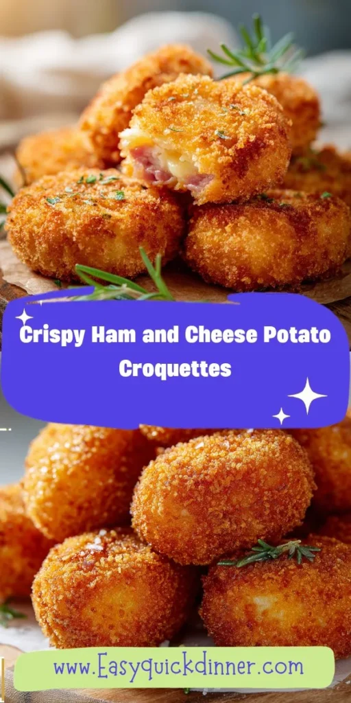 Elevate your next gathering with these crispy ham and cheese potato croquettes, the perfect addition to any party snack recipes lineup. These finger food recipes are sure to be a hit, providing a deli