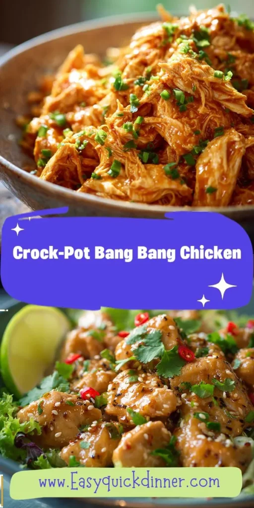 Craving a fun, flavorful twist for your next gathering? Try this Crock-Pot Bang Bang Chicken recipe for an effortless meal that everyone will love! Pair it with refreshing mocktail recipes and explore exciting fruit juice ideas for a complete feast that’s both easy and satisfying. Check out epiceats for more inspiration! CrockPotRecipes BangBangChicken EasyDinnerIdeas Mocktails FruitJuiceIdeas MealPrep ComfortFood