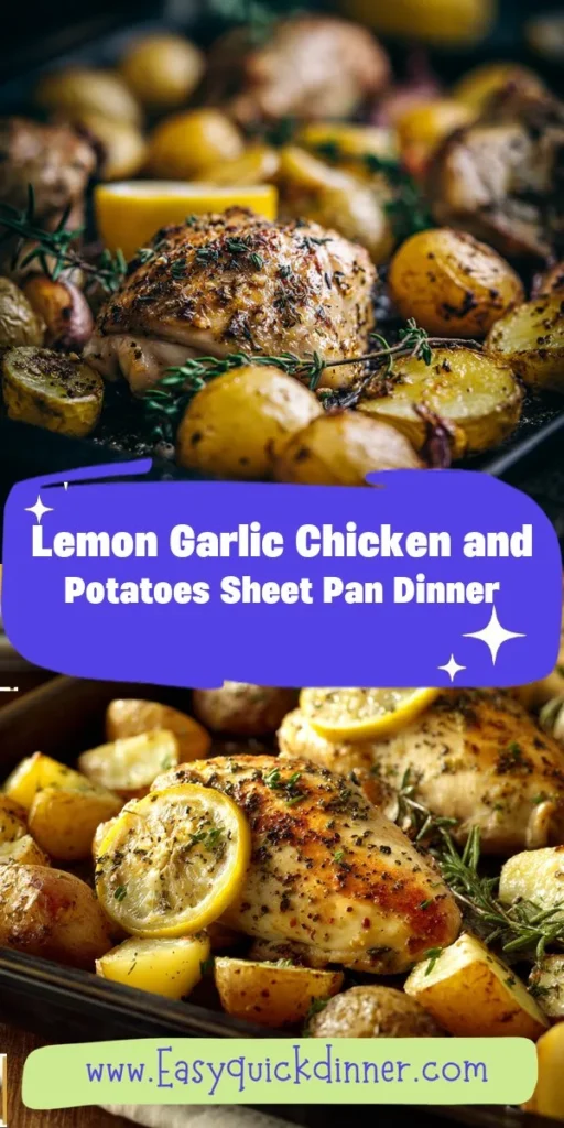 Elevate your meal with this vibrant Zesty Lemon Garlic Chicken & Crispy Potato Bake that bursts with flavor in every bite. Pairing juicy chicken thighs with tender baby potatoes, this dish transforms