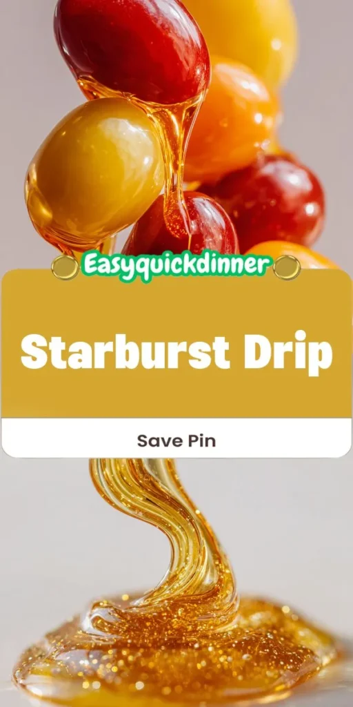 Transform your dessert experience with this quick and vibrant Starburst Drip that&rsquo;s perfect for your next gathering! In just 30 minutes, you can whip up this sweet treat that bursts with fruity flavor, making it an ideal addition to ice cream, pancakes, or even as a stand-alone drizzle. Elevate your dessert game with this fun recipe from epiceats! SweetTreatIdeas 30MinuteDessert StarburstDrip CandySyrup DessertRecipes QuickDesserts FlavorExplosion