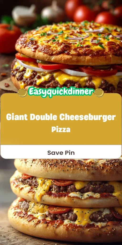 Looking for a fun and satisfying twist for your next family gathering or game night? This Giant Double Cheeseburger Pizza is a quick pasta dinner alternative that combines the best of two beloved comfort foods. Perfect for a cozy evening, this recipe from epiceats will keep everyone smiling and satisfied! QuickDinner HealthyDinnerRecipes PizzaNight ComfortFood FamilyRecipes EpicEats GameDayEats