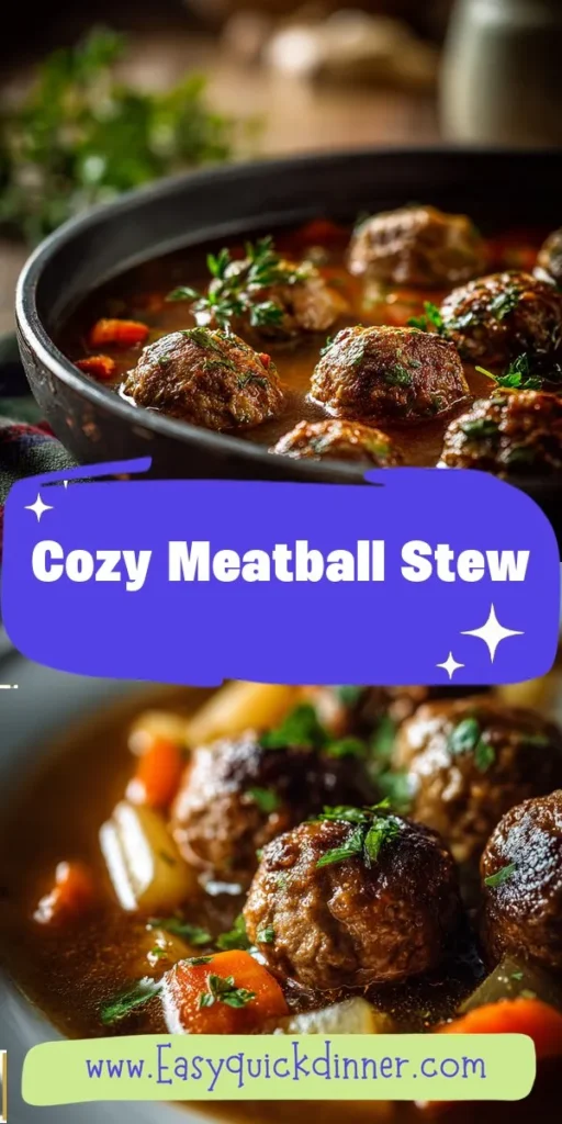 Looking for quick and easy family-friendly dinner options? This cozy meatball stew is your answer! Packed with veggies and made in just one pot, it’s perfect for a weeknight meal that the whole family will love. Check out more recipes like this on epiceats! OnePotDinner FamilyFriendlyDinner EasyRecipes MeatballStew WeeknightMeals ComfortFood QuickDinner