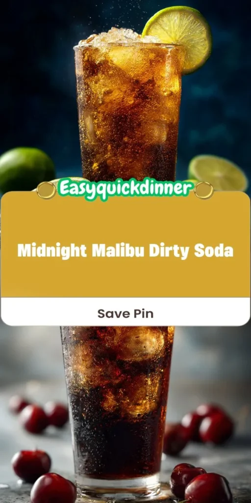 Looking for creative fruit juice ideas that bring a tropical twist to your beverages? This Midnight Malibu Dirty Soda combines fresh lime juice and coconut flavors, making it a perfect choice for coffee drink variations too! Try this refreshing recipe from epiceats and elevate your drink game. HealthyDrinks FruitJuiceIdeas TropicalBeverages CoffeeDrinkVariations RefreshingRecipes CoconutLove MixologyMagic