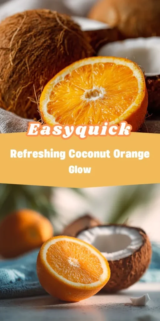 Elevate your beverage game with this Coconut Orange Glow, a vibrant blend of coconut water and zesty fresh orange that’s perfect for warm days. The subtle kick from ginger and a hint of sea salt balan