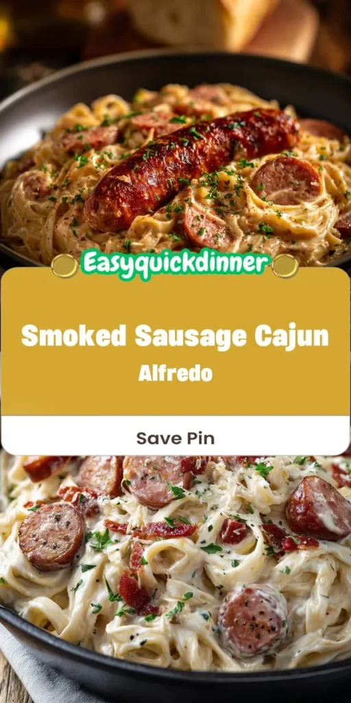This Smoked Sausage Cajun Alfredo is the perfect dish for a cozy evening at home, combining the heartiness of a chicken dinner recipe with the flair of a simple steak dinner. Celebrate the flavors of fall with this creamy pasta thats sure to impress your family and friends. Try it out with epiceats for an exciting twist! PastaRecipes CajunCuisine ComfortFood DinnerInspiration EasyRecipes Foodie HomeCooking