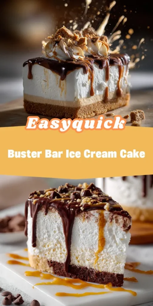 Elevate your homemade dessert ideas with this Buster Bar Ice Cream Cake that combines layers of ice cream sandwiches, rich fudge, and creamy peanut butter for a guilt-free treat. This easy cake recipe